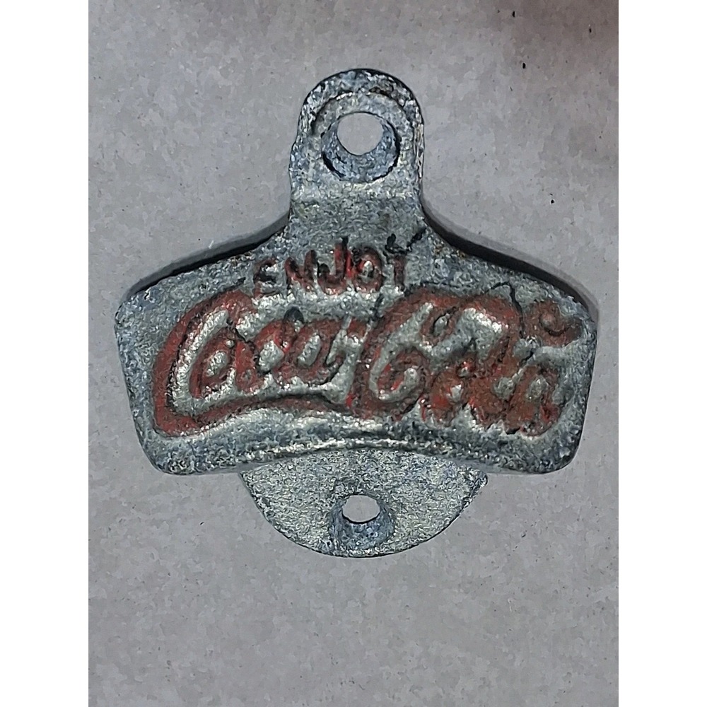 Vintage Alan Roberts Cast Iron ENJOY Coca-Cola Wall Mount Bottle Opener